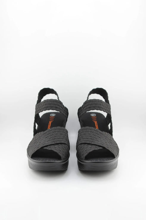 Bernie Mev Woven Elastic Wedge Sandals